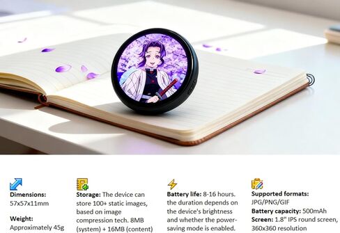 Chamii Ani-Pin، شاشة رقمية ودبوس/زر/شارة، زر إلكتروني مع شاشة LED، شارة نمط الرسوم المتحركة قابلة للتخصيص، شاشة لمس ديناميكية، عيد الميلاد/الحفلة التنكرية/الحفلة الموسيقية لمحبي الرسوم المتحركة وقاعدة المعجبين. in Kuwait