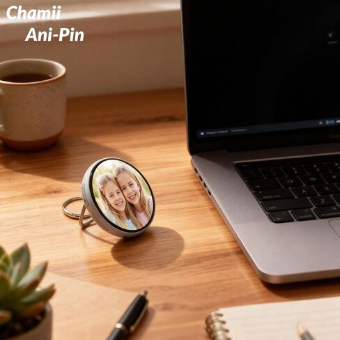 Chamii Ani-Pin، شاشة رقمية ودبوس/زر/شارة، زر إلكتروني مع شاشة LED، شارة نمط الرسوم المتحركة قابلة للتخصيص، شاشة لمس ديناميكية، عيد الميلاد/الحفلة التنكرية/الحفلة الموسيقية لمحبي الرسوم المتحركة وقاعدة المعجبين. in Kuwait