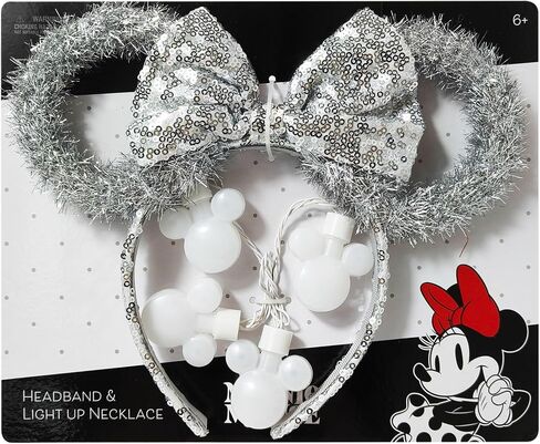 Disney Minnie Christmas Headband and Light-Up Necklace Set – Kids Holiday Accessory Gift Set, Ages 3+ in Saudi Arabia
