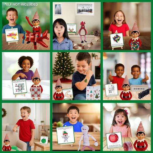 NorthPole Pro™ Elf Kit 2025 - 25 يومًا من ملحقات ودعائم وأنشطة قزم عيد الميلاد - Magic Elf Must-Haves™ & Elf Magic in a Box™ - قفازات سحرية، وملاحظات قزم، وحرف يدوية، ومقالب، وألعاب، وألعاب والمزيد in Kuwait