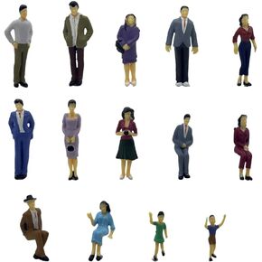 14 Pcs 1/25 Scale Miniature Figures,Mini Figures,Dollhouse People, Mini People for Diorama Project, Landscape Projects, Miniature Dollhouse, Train Layout,House scences, School Project in Saudi Arabia