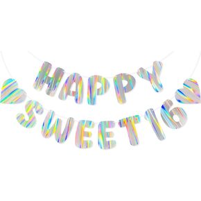 لافتة عيد ميلاد سعيد قزحية الألوان، زينة عيد ميلاد ثلاثية الأبعاد مثبتة مسبقًا بطول 9 أقدام، لافتة حفلات نابضة بالحياة مع أورورا، تأثيرات قوس قزح in Kuwait