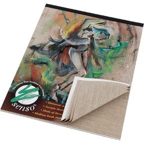 وسادات قماشية من الكتان الشفاف من Senso - وسادات قماشية من الأكريليك ثقيلة الوزن للرسم والتلوين والباستيل والمزيد! - 6x8 in Kuwait