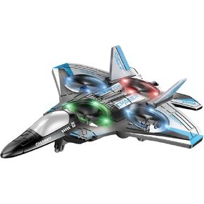 Drones for Kids Form RC Plane, Remote Control Airplane, Aircrafts for Boys and Girls, Jet Helicopter Drones with LED Lights 360° Flip, 2 Rechargeable Batteries (Green) in Kuwait