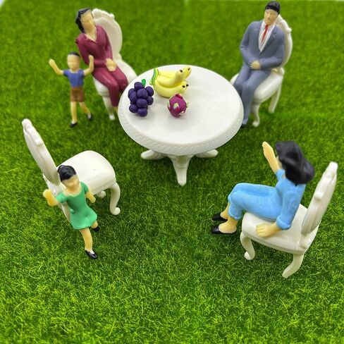 14 Pcs 1/25 Scale Miniature Figures,Mini Figures,Dollhouse People, Mini People for Diorama Project, Landscape Projects, Miniature Dollhouse, Train Layout,House scences, School Project in Saudi Arabia