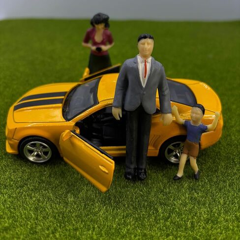 14 Pcs 1/25 Scale Miniature Figures,Mini Figures,Dollhouse People, Mini People for Diorama Project, Landscape Projects, Miniature Dollhouse, Train Layout,House scences, School Project in Saudi Arabia