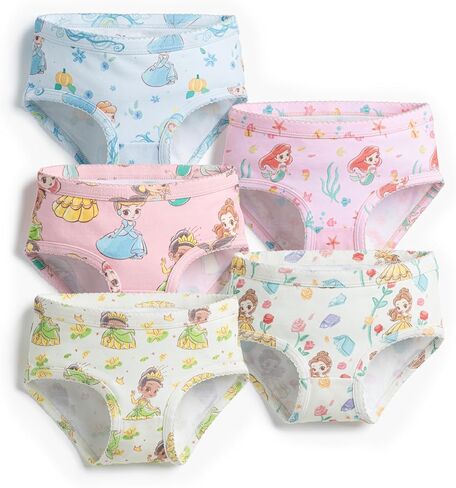monica + andy Toddler Organic 5-Pack Girl's Underwear Pink Multi, 6T-8 in Saudi Arabia