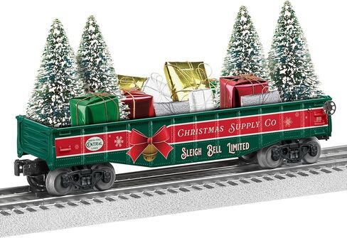 Lionel North Pole Central Christmas O Gauge Model Train Gondola Car with Tree & Present Loads in Saudi Arabia