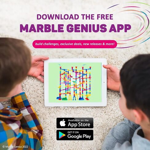 Marble Genius Glow in The Dark Marbles for Marble Run - 50 Pieces, Multicolor, Medium, Ages 4 & Up - Light-Up LED Orbs for Race Track & Colorful Play in Saudi Arabia