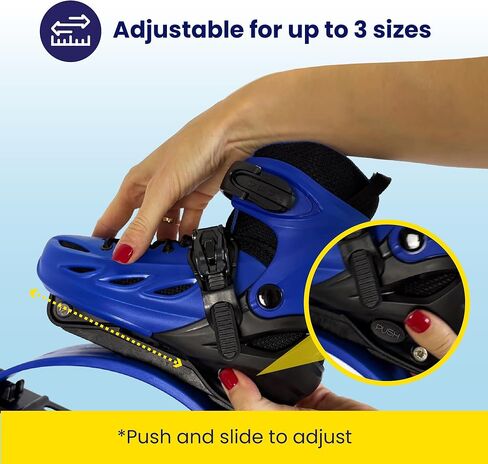 New Bounce Jumping Shoes for Kids - Premium Moon Boots - Durable Kangaroo Jumpers - Strong, Safe and Adjustable Fit, Perfect for Exercise and Fun - New & Improved Edition (Large, Blue) in Kuwait