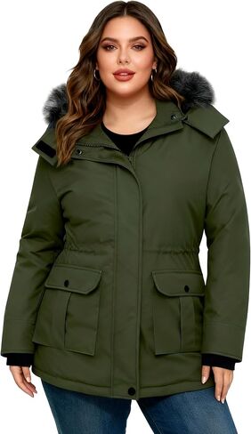 Wantdo Wind Winter Winter Coats دافئ سترة باركا باركا الدافئة مع غطاء محرك السيارة in Saudi Arabia