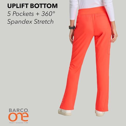 BARCO One Uplift Scrub Pant for Women - Knit Waistband Medical Pant, Eco-Friendly Fabric, 4-Way Stretch Women's Scrub Pant in Saudi Arabia