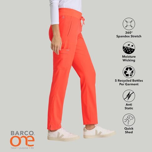 BARCO One Uplift Scrub Pant for Women - Knit Waistband Medical Pant, Eco-Friendly Fabric, 4-Way Stretch Women's Scrub Pant in Saudi Arabia