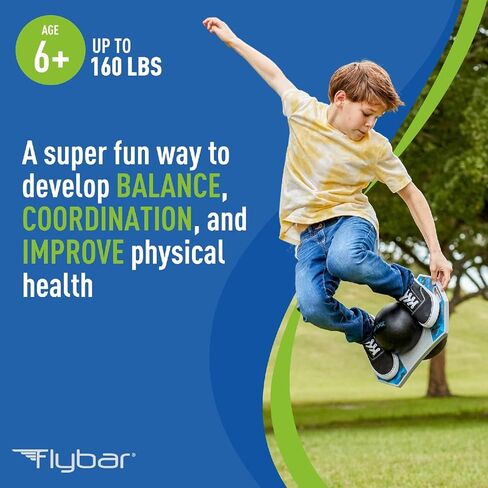 Flybar Pogo Trick Ball for Kids – Balance Bounce Board with Anti-Slip Deck – Pump Included - Indoor & Outdoor Toys for Boys and Girls Fun Way to Reduce Screen Time Supports up to 160 lbs – Ages 6+ in Saudi Arabia