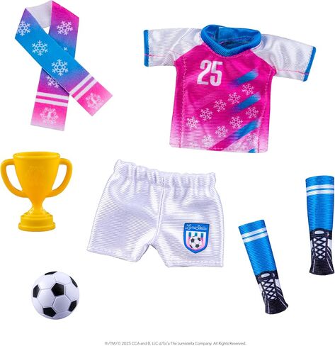 The Elf on the Shelf Polar Props North Pole Pitch Kit - 11-in-1 Elf Props and Accessories for Easy Sporty Soccer Elf Scenes - Scout Elf Not Included in Saudi Arabia