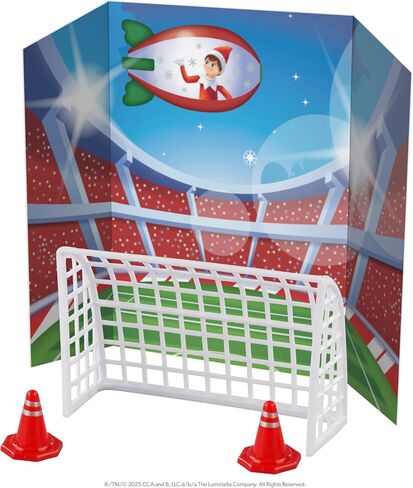 The Elf on the Shelf Polar Props North Pole Pitch Kit - 11-in-1 Elf Props and Accessories for Easy Sporty Soccer Elf Scenes - Scout Elf Not Included in Saudi Arabia
