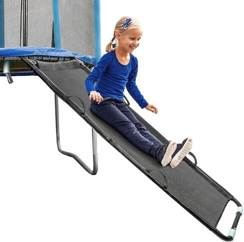 Universal Trampoline Slide Ladder with Handles - Heavy-Duty Tear-Resistant Fabric, Easy Assembly, Safe Climbing & Sliding for Kids/Toddlers, Fits Most Round/Rectangular Trampolines in Saudi Arabia