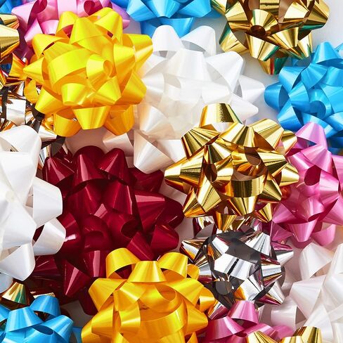 Hallmark Gift Bow Assortment (30, 2 Sizes) Red, White, Pink, Blue, Yellow, Silver, Gold for Christmas, Hanukkah, Birthdays, Weddings, Baby Showers in Saudi Arabia