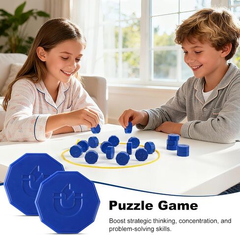 Magnetic Chess Game with 24 Full-Size Stones, Magnet Game with 3 String & Portable Storage Bag, Strategy Board Game for Family Game Night, Indoor Outdoor Use for Kids Adults (Age 9+) in Saudi Arabia