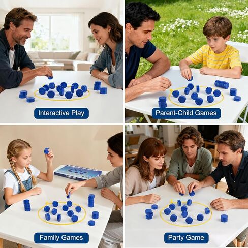 Magnetic Chess Game with 24 Full-Size Stones, Magnet Game with 3 String & Portable Storage Bag, Strategy Board Game for Family Game Night, Indoor Outdoor Use for Kids Adults (Age 9+) in Saudi Arabia