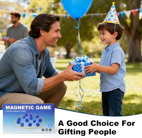 Magnetic Chess Game with 24 Full-Size Stones, Magnet Game with 3 String & Portable Storage Bag, Strategy Board Game for Family Game Night, Indoor Outdoor Use for Kids Adults (Age 9+) in Saudi Arabia