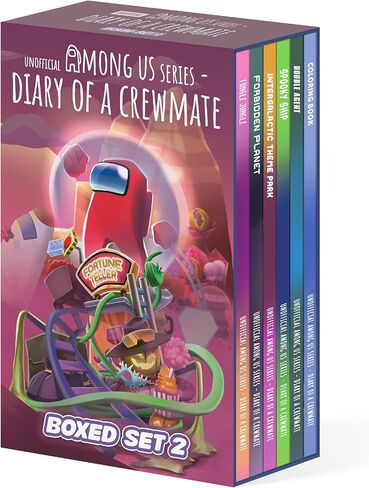 Among Us Inspired Boxed Set: 5 Epic Adventure Story Chapter Books (plus Bonus Coloring Book) for Kids Young Gaming Fans - Unofficial & Independent, Gift for Children Boys & Girls 8-12 years in Kuwait