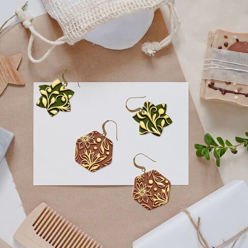 Generic Abstract Floral Leaves Polymer Clay Texture Sheets, Rectangular, 2.56 x 0.11 inches, Clear in Saudi Arabia