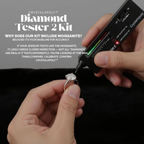 Diamond Tester 2 Kit – High Precision Jewelry Testing Device with Moissanite Sample, Portable Diamond Selector Tool for Jewelers, Collectors, Pawn Shops & Gemstone Verification in Saudi Arabia