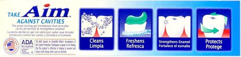 Aim Aim Cavity Protection Toothpaste Mint Gel, 5.5 Ounce (Pack of 3) in Saudi Arabia