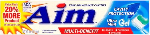 Aim Aim Cavity Protection Toothpaste Mint Gel, 5.5 Ounce (Pack of 3) in Saudi Arabia