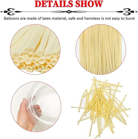 260 بالونة شفافة وطويلة وسميكة لربط القوس، وحيوانات اللاتكس الملتوية السحرية، بالونة عيد ميلاد نحيفة لحفلات الأطفال وحفلات الزفاف، 100 قطعة in Kuwait