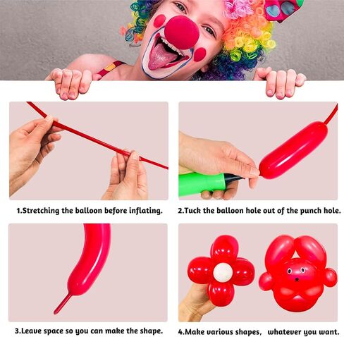 260 Balloons, Clear Long Balloons for Tying Balloon Arch & Balloon Ties in Kuwait