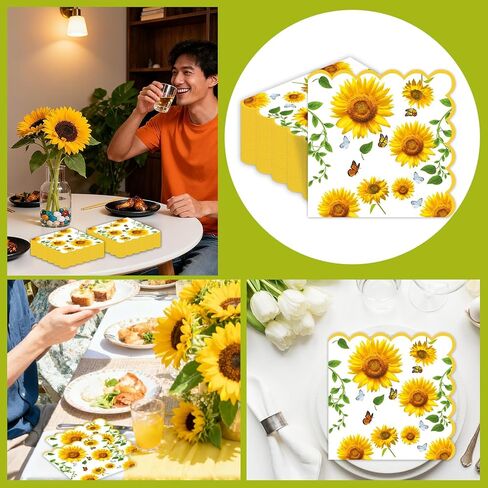 مناديل شجرة عيد الميلاد للاستعمال مرة واحدة، 40 قطعة - مناديل ورقية مربعة لعيد الميلاد مقاس 13 × 13 بوصة لتزيين طاولة العطلات ومستلزمات الحفلات (6.5 × 6.5 بوصة مطوية) in Kuwait