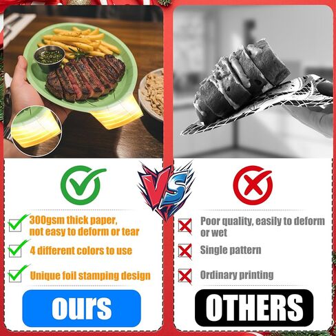 مجموعة أواني طعام مكونة من 75 قطعة من أطباق عيد الميلاد للاستعمال مرة واحدة، أطباق ومناديل ورقية شديدة التحمل لعيد الميلاد مع شوك بلاستيكية، لوازم الحفلات تخدم 25 شخصًا، مجموعة أواني طعام بتصميم لمبة إضاءة لقضاء العطلات في المنزل وحفلات عيد الميلاد in Kuwait