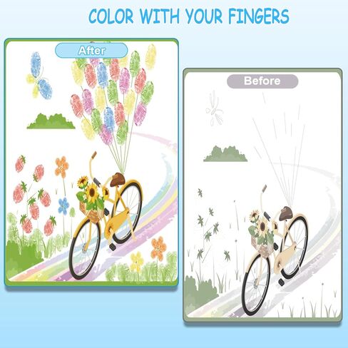 فرشاة تلوين سحرية خفيفة، أنشطة فنية للرسم خالية من الفوضى للأطفال، ألعاب للأطفال الصغار، هدية عيد الميلاد والعطلات للأطفال من سن 3 سنوات فما فوق in Kuwait