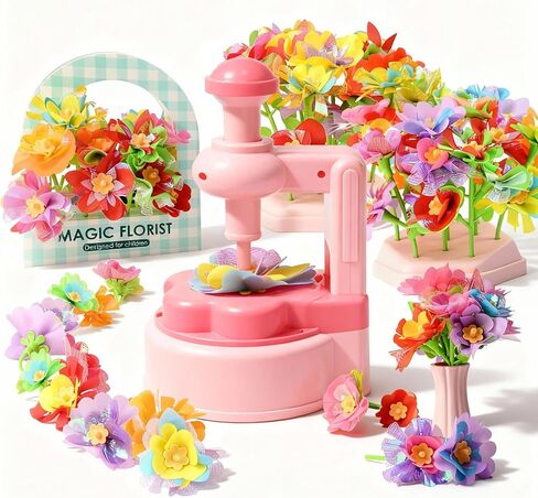 Unitour DIY باقة الزهور الحرفية، الفنون والحرف اليدوية لعبة سوق الزهور للأطفال، هدية عيد ميلاد لفتاة تبلغ من العمر 4 5 6 7 8 9 10 سنوات (أطقم حرفية الزهور) in Saudi Arabia