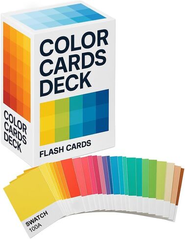 Color Cards Deck – 200 Essential Color Cube Cards for Artists & Designers │ Color Palette Swatch Reference Set for Art, Design, Branding, and UI │ Glossy Laminated │ Infodeck in Saudi Arabia