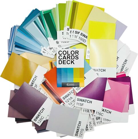 Color Cards Deck – 200 Essential Color Cube Cards for Artists & Designers │ Color Palette Swatch Reference Set for Art, Design, Branding, and UI │ Glossy Laminated │ Infodeck in Saudi Arabia