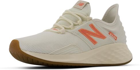 New Balance Women's Fresh Foam Roav V1 Running Shoe, Paper White/Gum, 6 Wide in Saudi Arabia