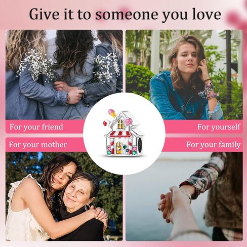 Hapour 925 Sterling Silver Dangle Pendants Charms Beads Compatible Fit for Bracelets Necklace Birthday Mother's Day Jewelry Gift for Women Girls in Kuwait