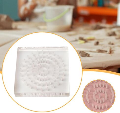 Acrylic Clay Doll Board Pottery Figure Plug Board Handmade Portable Practical Accessory Clay Figure Display Rack- Round in Kuwait