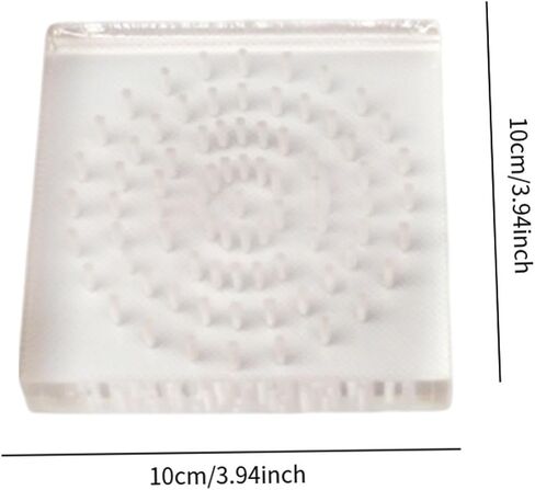 Acrylic Clay Doll Board Pottery Figure Plug Board Handmade Portable Practical Accessory Clay Figure Display Rack- Round in Kuwait