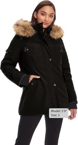 Alpine North Glacier Women’s Vegan Down Winter Coat with Faux Fur Fruck in Saudi Arabia