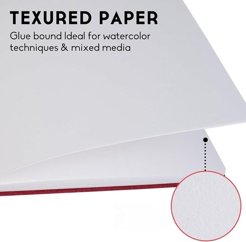 5.1" x 8.3" Watercolor Pad, Pack of 1 (40 Sheets), Art Sketchbook Pad for Watercolor Techniques and Mixed Media in Saudi Arabia