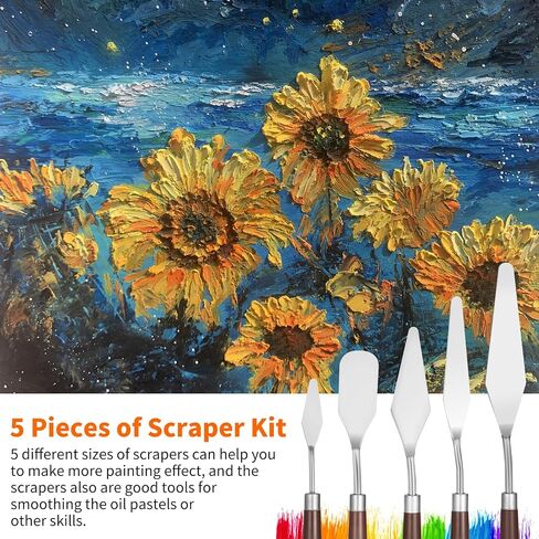 5pcs Palette Knife,Stainless Steel Spatula Palette Knife set, Pallet Knife,Painting Knives,Oil Painting Accessories for Oil, Canvas, Acrylic Painting By EGYPAMID in Saudi Arabia