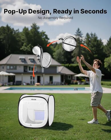 خيمة كشك طلاء محمولة من VEVOR، مقاس 15.94 × 15.94 × 16.9 بوصة، خيمة طلاء رش محمولة منبثقة مع باب شبكي، وخيام طلاء بالرش للنماذج الصغيرة، والمنحوتات، والمزهريات، وإطارات الصور، والتصميم المنبثق in Kuwait