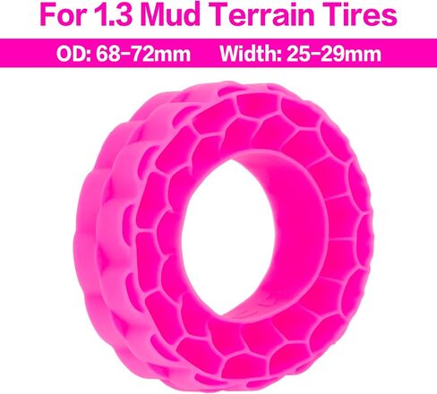 حشوات مطاط السيليكون فائقة النعومة من MEUS RACING لإطارات 68-72 مم 1.3 بوصة (أحمر وردي) in Kuwait