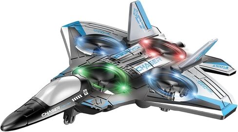 Drones for Kids Form RC Plane, Remote Control Airplane, Aircrafts for Boys and Girls, Jet Helicopter Drones with LED Lights 360° Flip, 2 Rechargeable Batteries (Green) in Kuwait