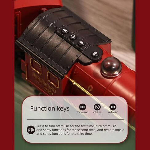 مجموعة قطار عيد الميلاد الكهربائية RC مع جهاز تحكم عن بعد، دخان واقعي، أضواء وأصوات، نموذج قاطرة بخارية مع مسار طويل وعربات، مجموعة قاطرة كهربائية، مجموعة ألعاب السكك الحديدية للمراهقين والبالغين in Kuwait