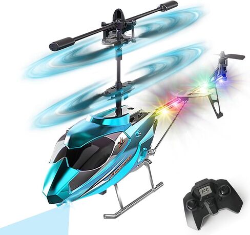 VATOS RC Helicopter for Boys, 2.4G Remote Control Helicopter with LED Light for Kids 12+ Years Old, Fixed Height, One-Key Take-Off, Indoor RC Planes Ideal Festival Gifts for Boys Adults in Saudi Arabia